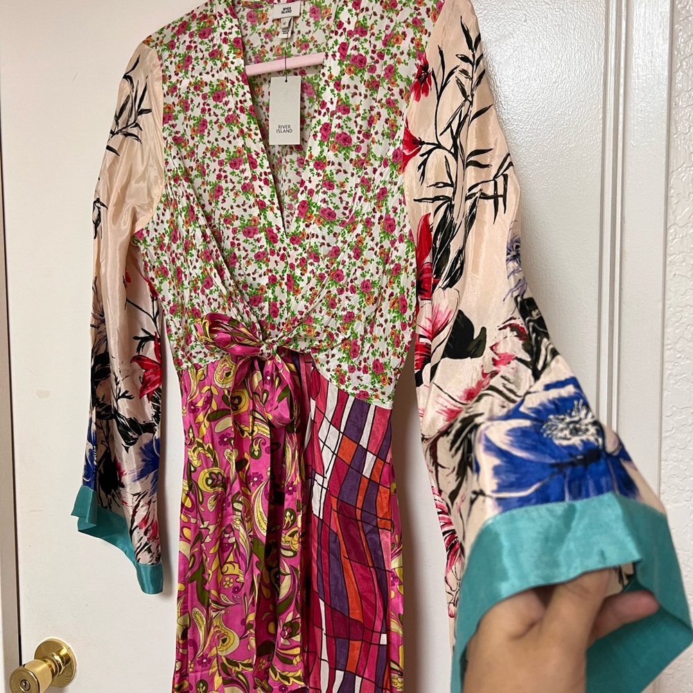 River Island Pink floral mini dress RIVER ISLAND Brand